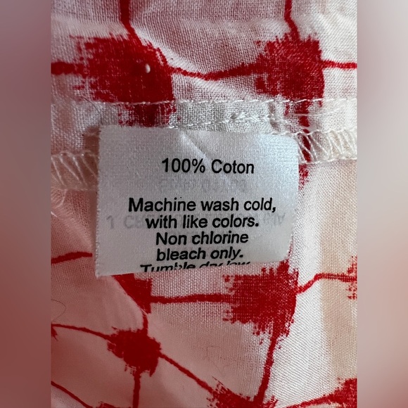 Madewell long sleeve button down, white/red - Picture 3 of 7
